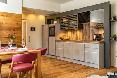 Küche/Küchenzeile in der Unterkunft Apartments Greisslerei