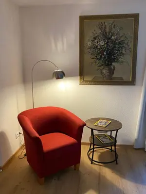 Ein Sitzbereich in der Unterkunft Ferienwohnungen Mikula-Hubacek