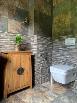 Ein Badezimmer in der Unterkunft Ausseerhaus im Grünen