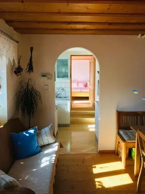 Ein Sitzbereich in der Unterkunft Apartment Müllerstiege