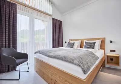 Ein Bett oder Betten in einem Zimmer der Unterkunft Galeriewohnung Hechelstein 105
