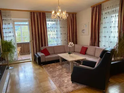 Ein Sitzbereich in der Unterkunft Apartment Stella