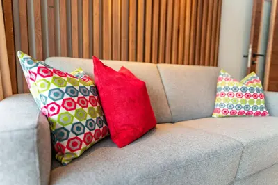 Ein Sitzbereich in der Unterkunft Appartements Wehrhof by Schladmingurlaub