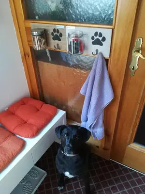 Ein Sitzbereich in der Unterkunft Haus Bergliebe