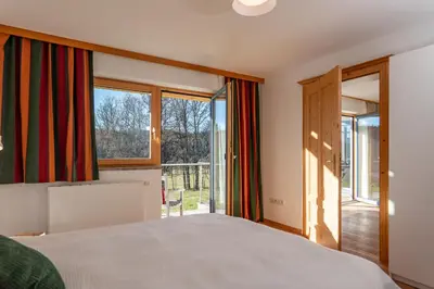 Ein Bett oder Betten in einem Zimmer der Unterkunft Ferienhaus Fanni