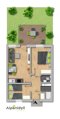 Grundriss der Unterkunft Happy Aich 1 by Alpenidyll Apartments