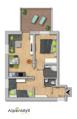 Grundriss der Unterkunft Happy Aich 3 by Alpenidyll Apartments