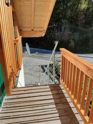 Ein Balkon oder eine Terrasse in der Unterkunft Ferienwohnung Christine
