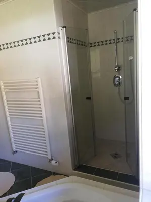 Ein Badezimmer in der Unterkunft Haus Barbara