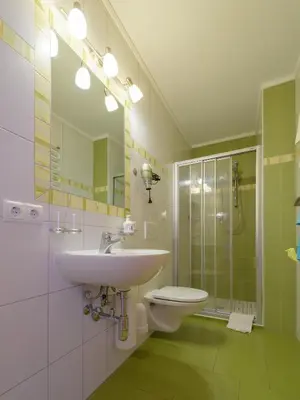 Ein Badezimmer in der Unterkunft Haus Maier