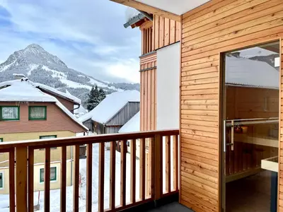 Ein allgemeiner Bergblick oder ein Berglick von der Ferienwohnung aus