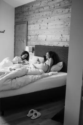 Ein Bett oder Betten in einem Zimmer der Unterkunft Luxury Chalets Gradenbach near Schladming