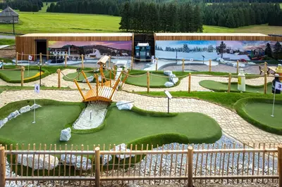 Der Swimmingpool an oder in der Nähe von Ferienhaus Sternwarte
