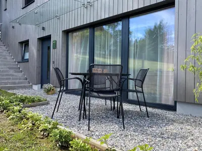 Ein Balkon oder eine Terrasse in der Unterkunft App 47