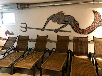Ein Sitzbereich in der Unterkunft Apartment Heijerhof - Top 6