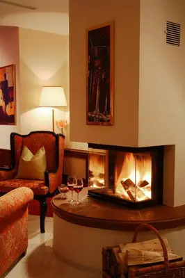 Ein Sitzbereich in der Unterkunft Hotel Hollweger