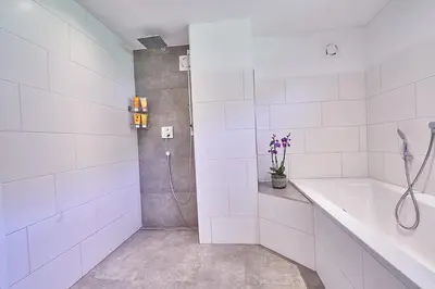 Ein Badezimmer in der Unterkunft Bergblick Acht Mondsee