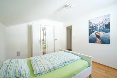 Ein Bett oder Betten in einem Zimmer der Unterkunft Bergblick Acht Mondsee