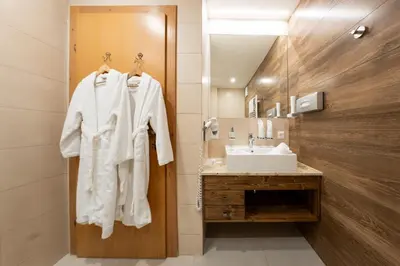Ein Badezimmer in der Unterkunft Landhaus St. Georg