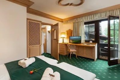 Ein Bett oder Betten in einem Zimmer der Unterkunft Landhaus St. Georg