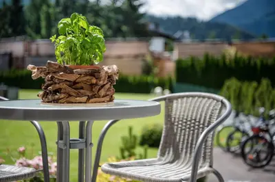 Ein allgemeiner Bergblick oder ein Berglick von der Ferienwohnung aus