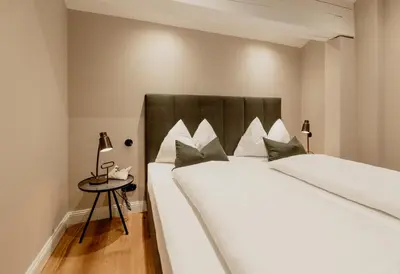 Ein Bett oder Betten in einem Zimmer der Unterkunft Zur Nandl