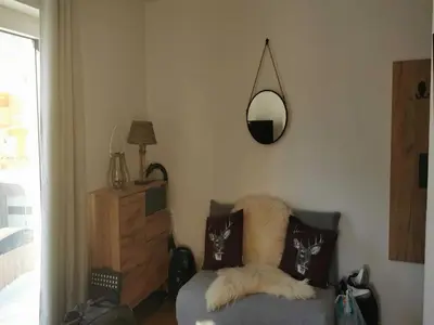 Ein Bett oder Betten in einem Zimmer der Unterkunft Ski-In Area Apartment with Ski Bus