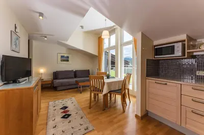 Küche/Küchenzeile in der Unterkunft Aparthotel Tritscher