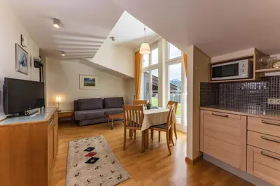 Küche/Küchenzeile in der Unterkunft Aparthotel Tritscher