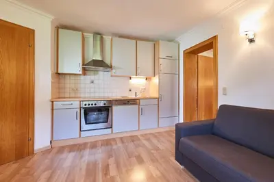 Küche/Küchenzeile in der Unterkunft Apartments Neue Post