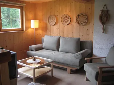 Ein Sitzbereich in der Unterkunft Haus Elisabeth Apartments