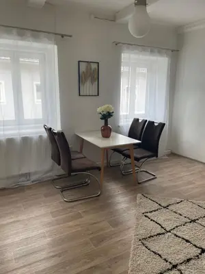 Ein Sitzbereich in der Unterkunft Appartement Attergau