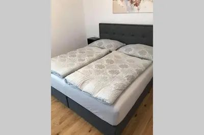 Ein Bett oder Betten in einem Zimmer der Unterkunft Appartement Attergau