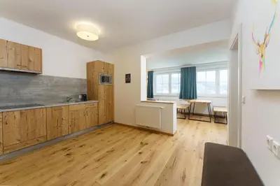 Küche/Küchenzeile in der Unterkunft Appartements Landhaus Hubertus Wellness & Breakfast