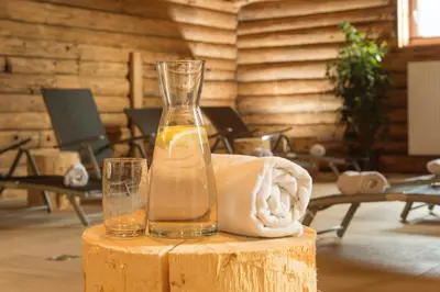 Getränke in der Unterkunft Appartements Landhaus Hubertus Wellness & Breakfast