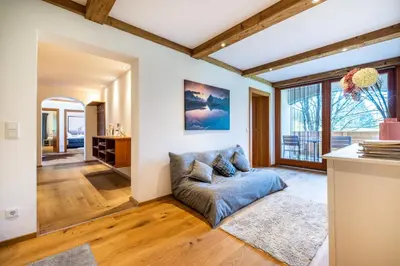 Ein Sitzbereich in der Unterkunft Urlaubsparadies Bogenhof - 5 Minuten zum Lift