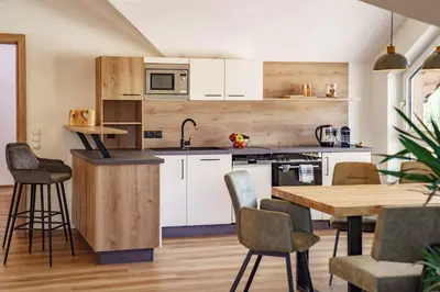 Küche/Küchenzeile in der Unterkunft Deluxe Appartement Blasbichlerhof