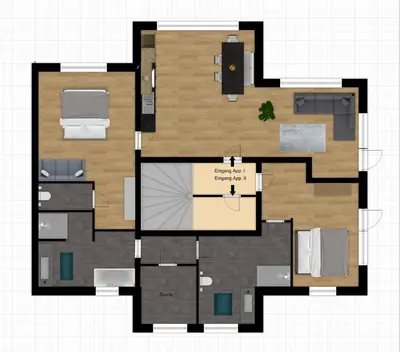Grundriss der Unterkunft Deluxe Appartement Blasbichlerhof