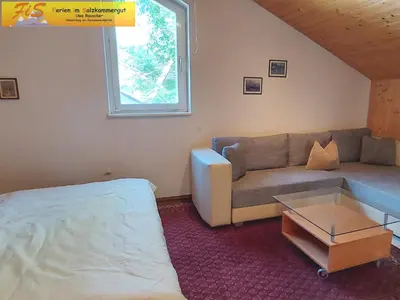 Ein Sitzbereich in der Unterkunft Haus André