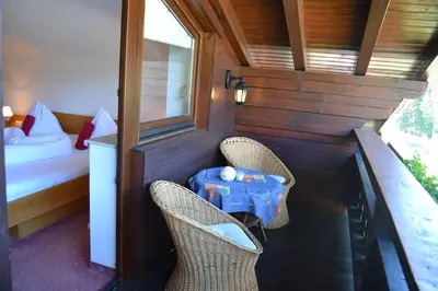 Ein Bett oder Betten in einem Zimmer der Unterkunft Gästehaus Elisabeth