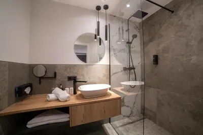 Ein Badezimmer in der Unterkunft Hotel Alpenblick