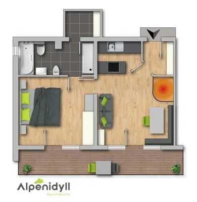 Grundriss der Unterkunft Bergidyll 11 by Alpenidyll Apartments