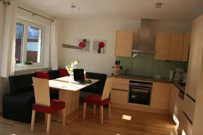 Küche/Küchenzeile in der Unterkunft Appartement Enns by Schladmingurlaub