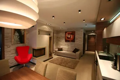 Ein Sitzbereich in der Unterkunft Appartements Planai by Schladmingurlaub