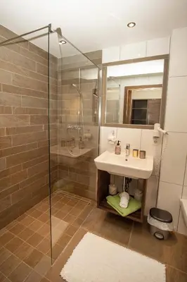 Ein Badezimmer in der Unterkunft Ferienwohnung 