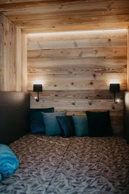 Ein Sitzbereich in der Unterkunft Brückenwirt's Ferienwohnung