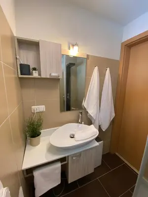 Ein Badezimmer in der Unterkunft Sonnenhütte