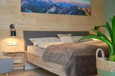 Ein Bett oder Betten in einem Zimmer der Unterkunft Appartement Eckwald Altenmarkt-Zauchensee