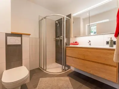 Ein Badezimmer in der Unterkunft Tauern-Blick