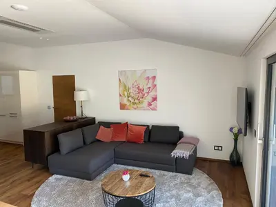 Ein Sitzbereich in der Unterkunft Modern Living Sankt Gilgen